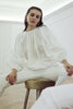 Girocollo elastic cotton blouse