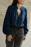Tailored plisse blouse